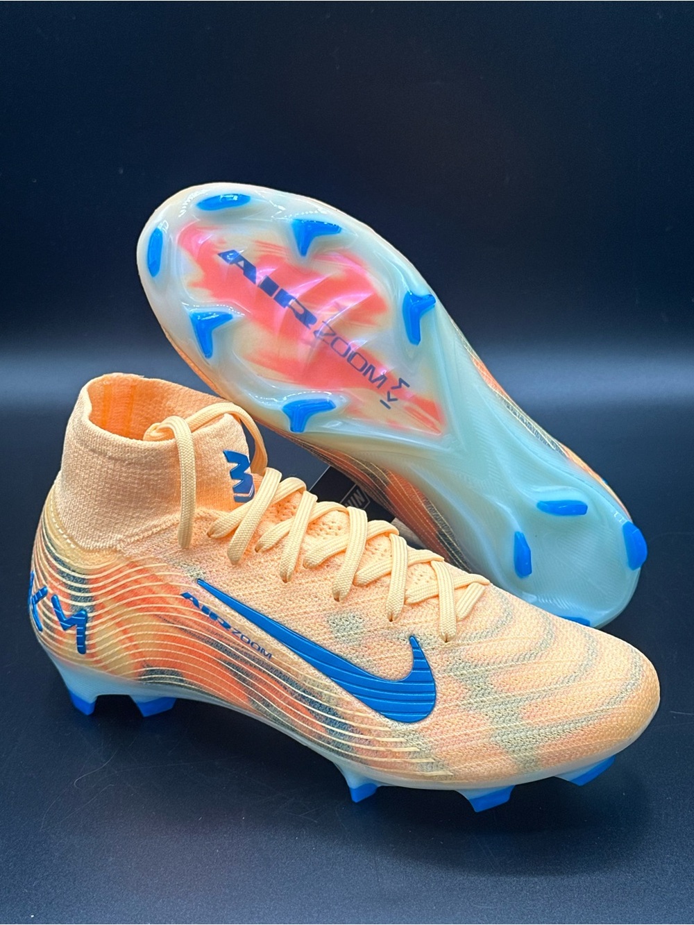 Men Nike Zoom Mercurial Superfly 10 Elite FG KM Melon Cleats FQ8692-801 Size 4